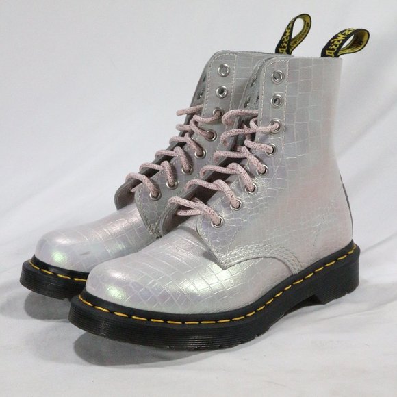 Dr. Martens 1460 Iridescent Croc Leather Boots Sz 6 US RARE - Picture 6 of 14